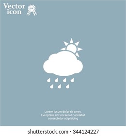 rain cloud sun icon