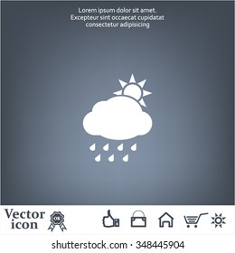 rain cloud sun icon