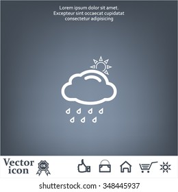 rain cloud sun icon