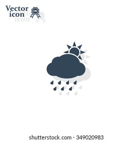 rain cloud sun icon