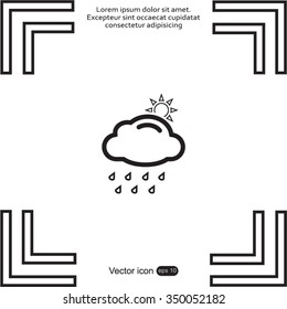 rain cloud sun icon