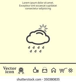 rain cloud sun icon