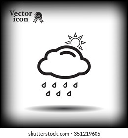 rain cloud sun icon