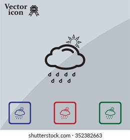 rain cloud sun icon