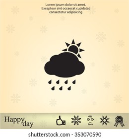 rain cloud sun icon