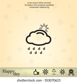rain cloud sun icon