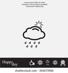 rain cloud sun icon
