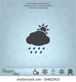 rain cloud sun icon