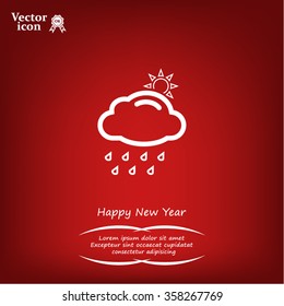 rain cloud sun icon