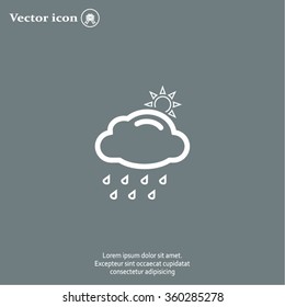rain cloud sun icon