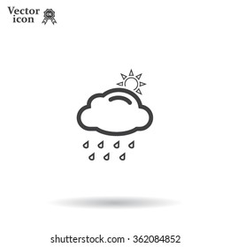 rain cloud sun icon