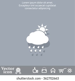 rain cloud sun icon