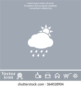rain cloud sun icon