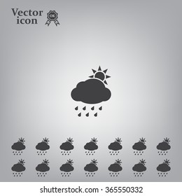 rain cloud sun icon