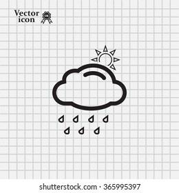 rain cloud sun icon