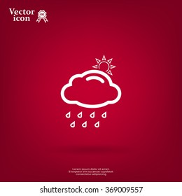 rain cloud sun icon