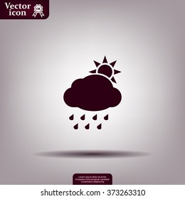 rain cloud sun icon