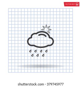 rain cloud sun icon