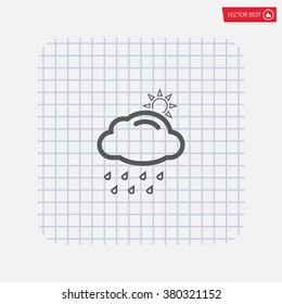 rain cloud sun icon