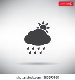 rain cloud sun icon