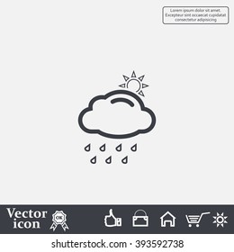 rain cloud sun icon