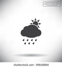 rain cloud sun icon