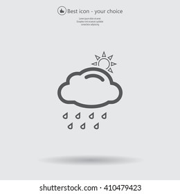 rain cloud sun icon