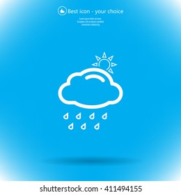 rain cloud sun icon