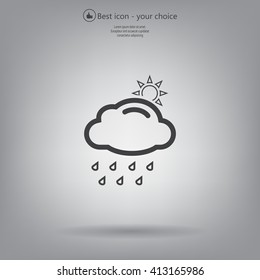 rain cloud sun icon