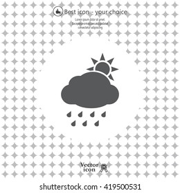 rain cloud sun icon