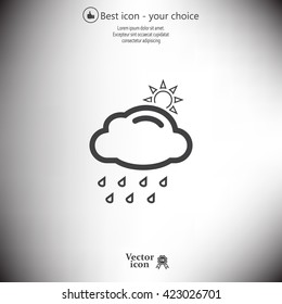 rain cloud sun icon
