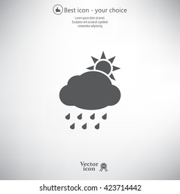 rain cloud sun icon