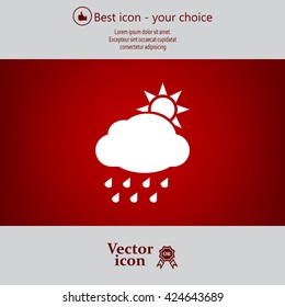 rain cloud sun icon