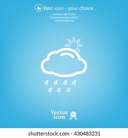 rain cloud sun icon