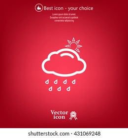 rain cloud sun icon