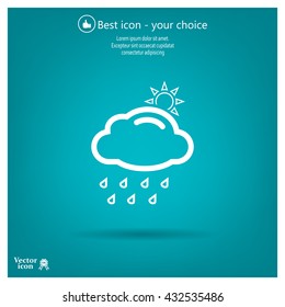rain cloud sun icon