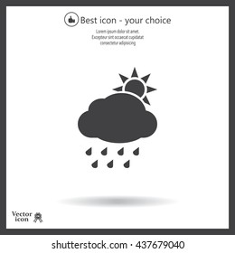 rain cloud sun icon