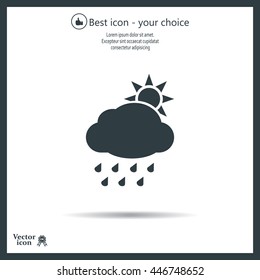 rain cloud sun icon