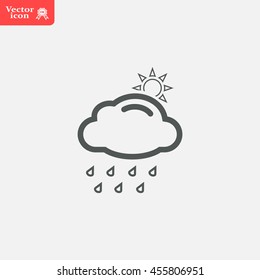 rain cloud sun icon