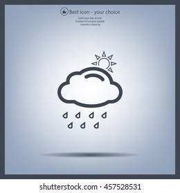 rain cloud sun icon