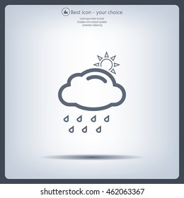 rain cloud sun icon