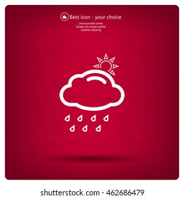 rain cloud sun icon