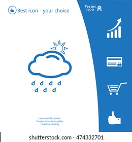 rain cloud sun icon