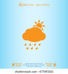 rain cloud sun icon