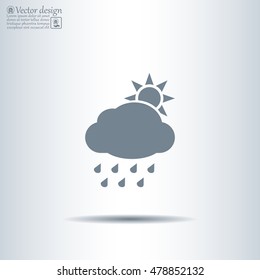 rain cloud sun icon