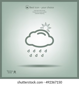 rain cloud sun icon