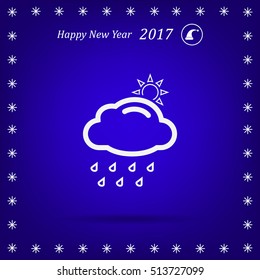 rain cloud sun icon