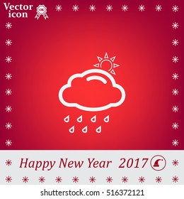 rain cloud sun icon