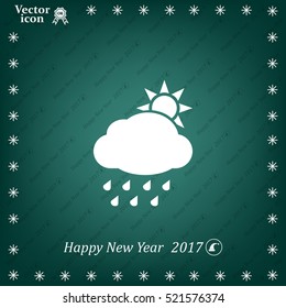 rain cloud sun icon