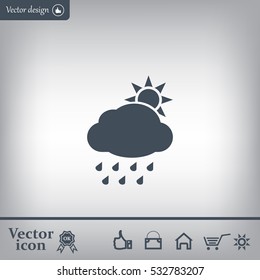 rain cloud sun icon